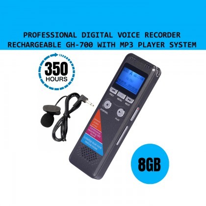 Professional Voice Recorder 8GB Dictaphone MP3 Player